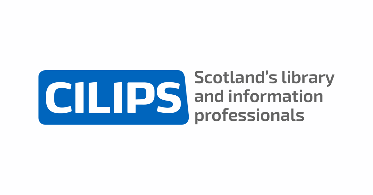 The CILIPS logo with blue and white text reading 'Scotland's library and information professionals'.