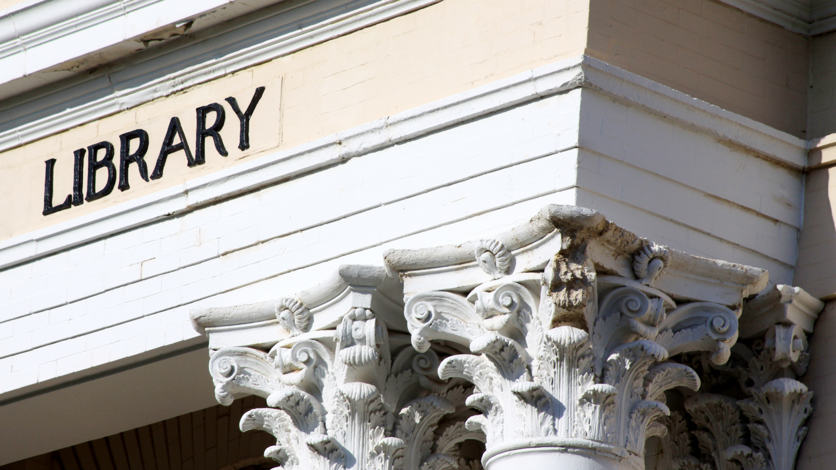 Image of library building facade.