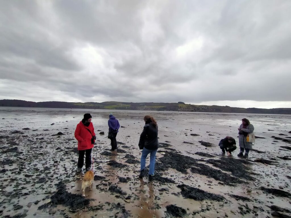 A shoreline walk as part of West Dunbartonshire Libraries' Green Libraries Scotland Grant funded project Environmentalist-in-Residence.