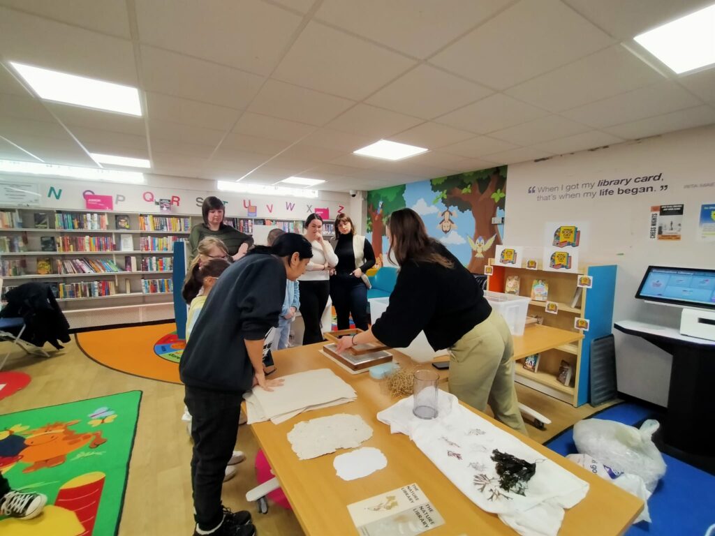 Craft activities as part of West Dunbartonshire Libraries' Green Libraries Scotland Grant funded project Environmentalist-in-Residence.