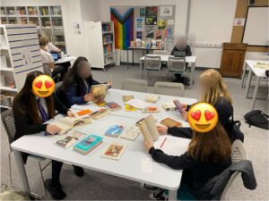 A poetry workshop at Inverness Royal Academy.