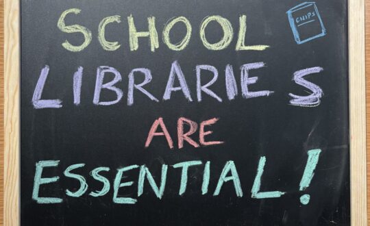 School libraries are essential chalkboard.